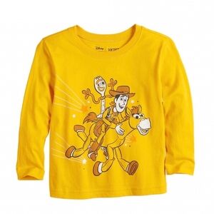 New! Disney Toy Story Woody Forky Bullseye Baby Toddler Long Sleeve Tee Shirt